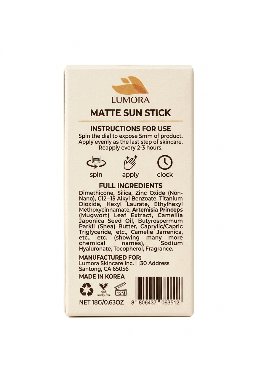 Lamora’s Matte Sunscreen Stick