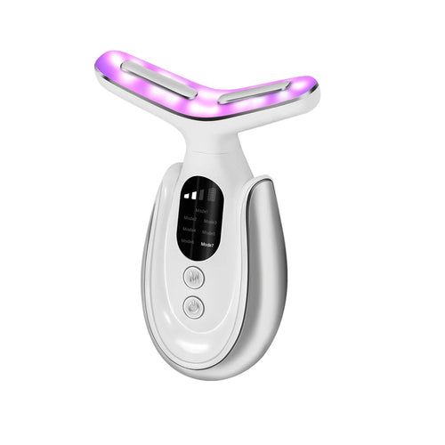 Face and Neck Massager with Therapy Light