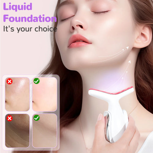 Face and Neck Massager with Therapy Light